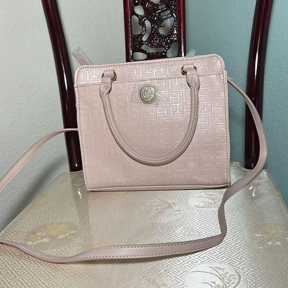 Tommy Hilfiger Logo‎ blush rose Satchel shopper bag NWT - Picture 12 of 12